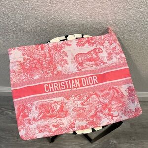 Dior Pink and Cream Graphic Tote